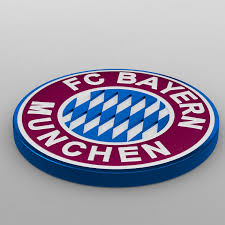 Fc bayern munchen logo design over a red abstract patterned background. Bayern Munchen Logo 3d Model In Sports Equipment 3dexport