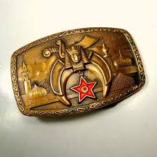Belt Buckle By Harry Klitzner R I Masonic Freemason Etsy Belt Buckles Brass Belt Buckles Masonic