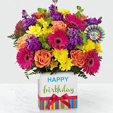 Birthday Brights Bouquet In 2020 Happy Birthday Flower Birthday Flowers Bouquet Birthday Flowers