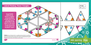 Medium puzzles these are a bit trickier, so we recommend these logic puzzles for adults. Lateral Thinking Flower Triangles