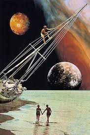 set sail for the stars art surreal collage surreal art