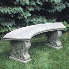 We manufacture any kind of curved garden bench, made to measure and our signature curved bench is the perfect statement piece for any space. Campania International Curved Woodland Ferns Cast Stone Backless Garden Bench Hayneedle