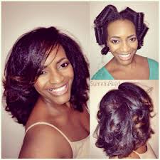 Did A Dry Roller Set Sumetra Reed Natural Hair Styles Easy Natural Hair Styles Straightening Natural Hair