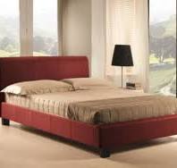 Time Living Opalia 3ft Single Red Fabric Bed Frame by Time ...