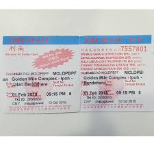 Consultez l'horaire et la durée du voyage. Cny Bus Ticket From Singapore To Ipoh 1st Feb 2019 9 15pm Golden Mile Everything Else On Carousell