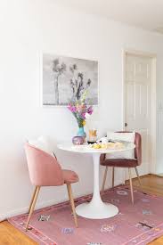 A Cheery L A Rental Has A Cute Diy Yard Inspired By Mexico Velvet Dining Chairs Beautiful Dining Rooms Decor