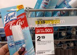 Nice Savings On Lysol Disinfecting Spray Cleaning Products At Target With B2g1 50 Off Deal Coupons Totallytarget Com