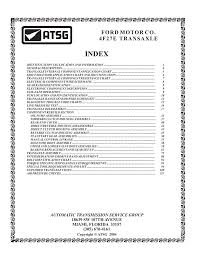 Ford Motor Co 4f27e Transaxle Manualzz Com