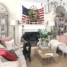Patriotic decorating and food ideas for 4th. Plum Pretty Decor Design Co Farmhouse 4th Of July Living Room Decor