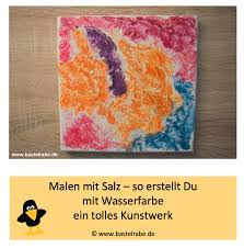 Wasserfarbe salz und kleber gemixt auf einem bild man kann es selber in verschiedenen farben und verschiedenen techniken ausp fun crafts diy art art for kids. Malen Mit Salz Wasserfarbe Diy Bastelideen Kinder Malen Mit Kindern