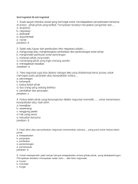 Tak seperti teks lainnya, teks negosiasi memiliki ciri tersendiri. Soal Soal Pts B Indo