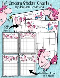 Unicorn Sticker Charts