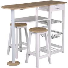 Voir plus d'idées sur le thème cuisine blanche, cuisine, idee deco. Table Bar Et 2 Tabourets De Cuisine Desserte De Cuisne Table D Appoint L 119 X P 37 X H 88 Cm 22jus 121284