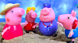 How big is grandpa pig from peppa pig? Story With Grandma Grandpa Pig Taking Peppa Pig And George To Beach Youtube
