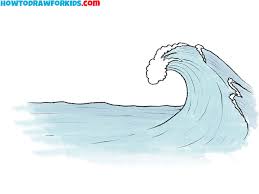 How To Draw An Ocean Wave Step By Step - Easy Drawing Tutorial