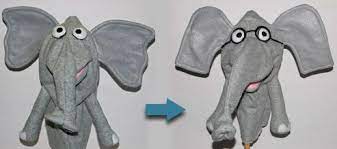 How To Make Gerald From Elephant And Piggie Books The Tucson Puppet Lady Elephant Pluto The Dog Puppets