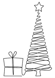 Pin By Janine Grewe On Fensterbilder Christmas Tree Drawing Easy Tree Line Drawing Christmas Tree Art