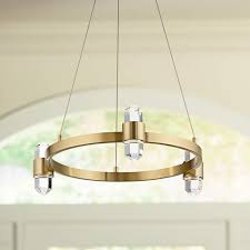 Led lighting, lamps & fixtures. Arabella 20 1 2 W Champagne Gold 6 Light Led Crystal Pendant 75a22 Lamps Plus