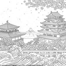Japanese coloring pages for adults. Japanese Art Coloring Sheet Printable Japanese Art Disney Coloring Pages Coloring Pages