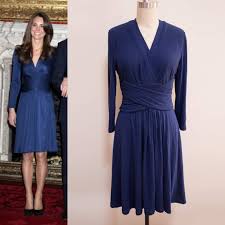 Pregnant kate dresses the royal bump in designer baby blue on charity duchess wore bespoke 50s style emilia wickstead cocktail dress baby bump looked more obvious than ever Kate Middleton Engagement Dress Blue Wrap Dress Duchess Of Etsy