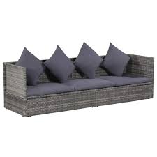 Polyrattan Gartenliege Sonnenliege Gartenmobel Garten Sofa Bett Rattan Mobel Ebay In 2020 Sofa Bett Sofabett Sonnenliege