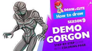 It cannot be denied that this activity can stimulate the imagination of children, as well as children's media to learn colors and shapes. How To Draw Demogorgon Fortnite Season 9 Step By Step Drawing Tutorial With Coloring Page Youtube