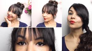 Voir plus d'épingles sur frange courte. Tuto Coiffure Avec Frange Youtube