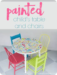Browse a wide selection of kids table and chair sets on houzz, including kids study, art and activity table sets for learning and playtime. Colorful Painted Child S Table And Chairs Lovely Etc