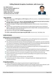 Experience with ms office, word, access and excel. Cv Drilling Logistics Coordinator With 8 Years Experience