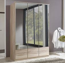 Extensive choice of mirrored door wardrobe designs with coloured glass sliding wardrobe doors and painted hinged high quality mirrored wardrobes doors made to measure for your home, in a. Slumberhaus Imago German Made Modern Light Oak Mirror 3 Door 135cm Furniture For The Home
