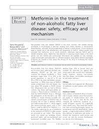 Pdf Metformin In The Treatment Of Non Alcoholic Fatty Liver Disease Safety Efficacy And Mechanism