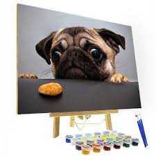 Supercoloring.com is a super fun for all ages: Pug Paint By Number Kit Animals Paint By Numbers Just Paint By Number