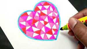 Easyart #sketchpenart #scenary simple sketch pen art work. Heart Drawing For Kids Very Easy Ll Sketch Pen Youtube
