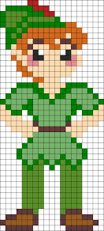 Peter Pan Kandi Pattern Perler Bead Disney Perler Bead Art Perler Patterns