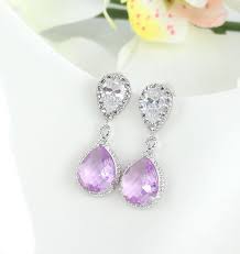 Lavender Drop Earrings Lilac Wedding Bridal Jewelry Purple Etsy Bridal Jewelry Bridal Earrings Purple Jewelry