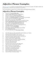 Adjective Phrase Examples
