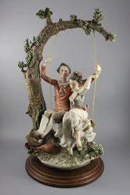 Giuseppe Armani Figurine Lovers On Swing Mint Worldwide Figurines Porcelain Art Vintage Knick Knacks