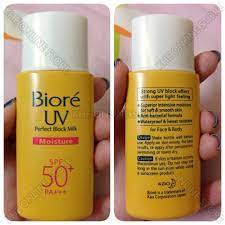 With a fluid so light and white as milk, the perfect face milk spreads easily onto the skin into a transparent, dewy finish that provides moisture, smoothes skin, and brightens the appearance of skin tone. Biore Uv Perfect Block Milk Moisture Spf50 25ml Mfg Date Mar2020 Shopee Malaysia