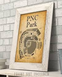 Pnc Park Stadium Baseball Seating Chart Art Print 11x14