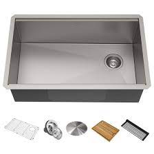 More buying choices $184.63 (2 used & new offers) Workstation 30 Drop In Undermount 16 Gauge Stainless Steel Single Bowl Kitchen Sink