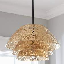 Stacked Gold Coral Mesh Pendant Pendant Light Design Coral Pattern Pendant