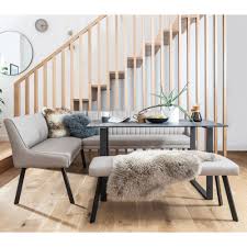 0 out of 5 stars, based on 0 reviews current price $169.99 $ 169. Porto Taupe Faux Leather Right Hand Corner Bench Dining Set
