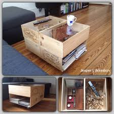 Coffee Table Made Of Vintage Wine Cases Jesper Lykkeskov Denmark Caisse A Vin Table Basse En Caisse Deco Caisse De Vin