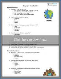Or just peruse the list if you're in the mood to learn new things. Printable Geography Trivia For Kids Lovetoknow
