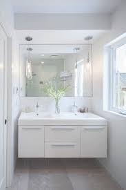 Mirror Lighting All White Floating Vanity Degrassi Contemporary Bathroom Toronto Small Double Sink Vanity Double Vanity Bathroom Small Bathroom Vanities