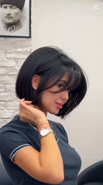 Wispy Bangs Bob Haircut
