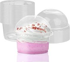 Hot Lzliogwohiowo 537] 100Pcs 250Ml Disposable Plastic Cup With Lid Jelly  Yogurt Mousse Sauce Condiment Transparent Tart Container Food Storage Party  | Lazada Ph