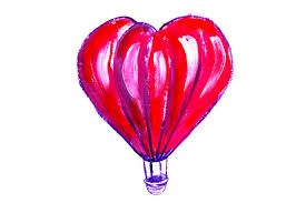 Heart Shaped Hot Air Balloon In Gouache Style Svg Cut File By Creative Fabrica Crafts Creative Fabrica