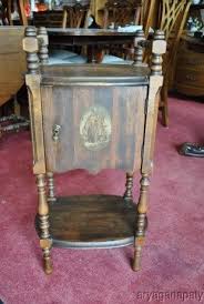 Antique Cigar Humidor Side Table Cabinet Antique Humidor Cigar Room Century Decor