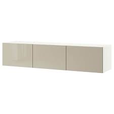 Entdecke jetzt günstige angebote online & im ikea einrichtungshaus. Besta Tv Bank Mit Turen Weiss Selsviken Hochglanz Beige Ikea Deutschland